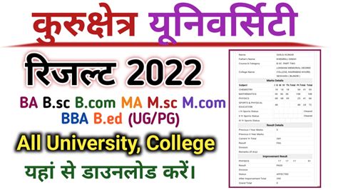 kuk revaluation result 2022.